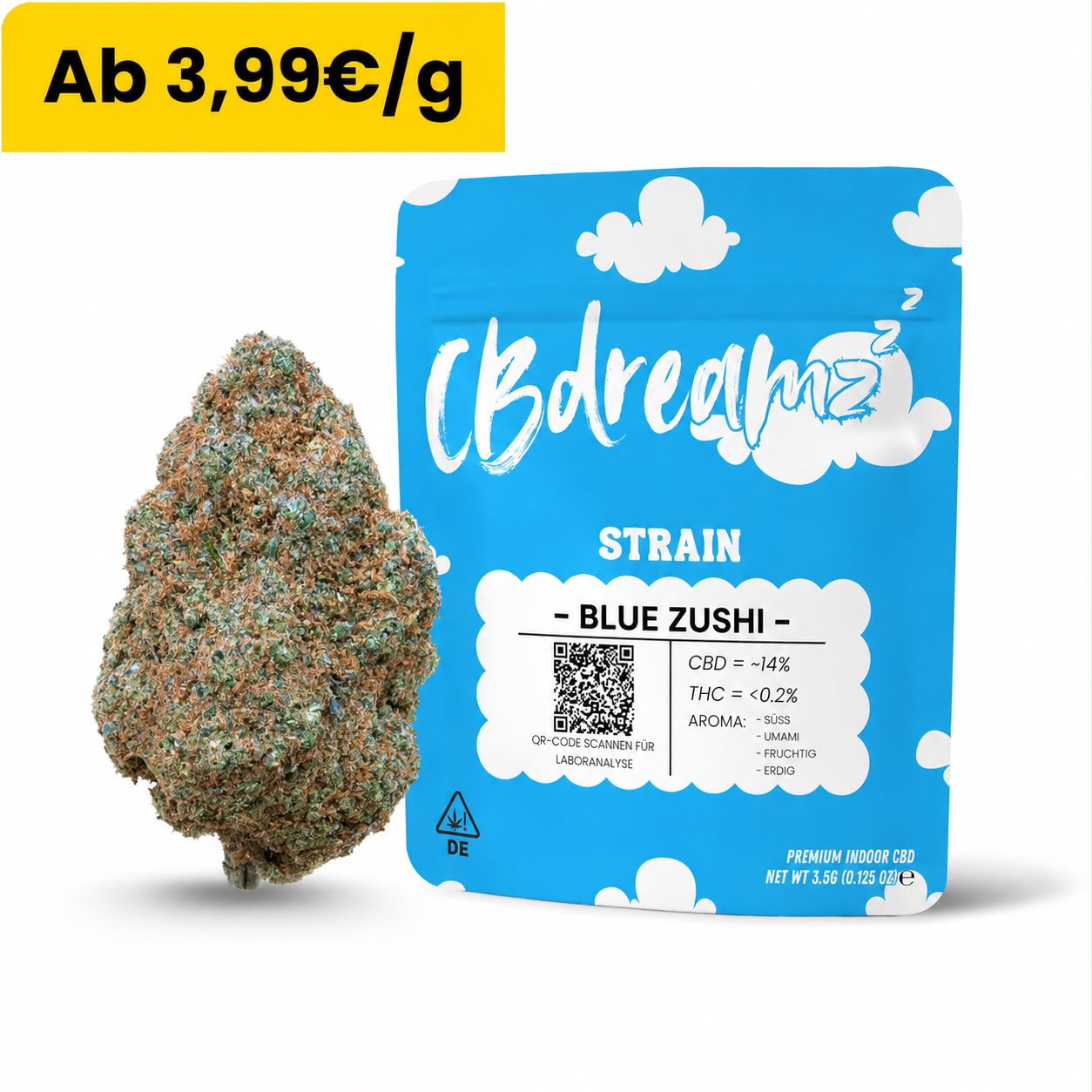 Blue Zushi CBD Blüte
